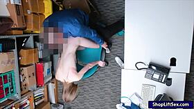 Skinny shoplifter pounded by LP officer 😈