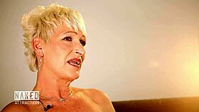 Can this blonde contestant win the German Naked Attraction game?