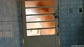 Fascinating behind the door I twerked