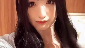 busty asian ladyboy in crossdressing quietly masturbates in this cute solo video.