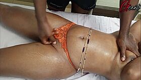 Free massage with bestie model