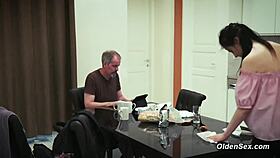 Teen seduces and fucks stepdad in the kitchen, what happens next?