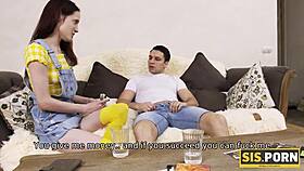 dirty babe turns rich man on to nail shaved pussy