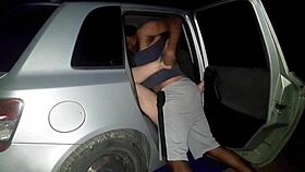 Brazilian Amateur Housewife Exhausts Herself On Big Black Cock In Public Street While Waiting At Red Light