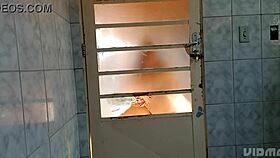 Fascinating behind the door I twerked