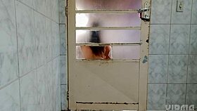 Fascinating behind the door I twerked