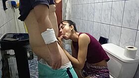 They spied on me in the bathroom, and I couldn't resist when I pulled out my cock.