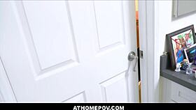 quarantined blonde teen rebecca gets orgasm sex with boyfriend after pranks pov 😏