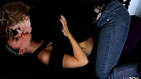 'dinner turns naughty! hardcore lesbian adventure starts now!' girls shout