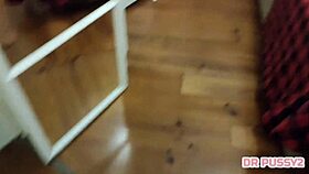 The tattooed African tourist experiences a passionate encounter in the mirror-filled apartment, allowing everything to be filmed