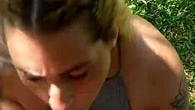 Big Natural Tits Blonde Blowjob Outdoor Homemade