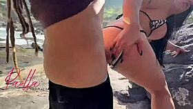 experiencing a passionate moment on the beach with the biggest in brazil