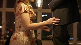 Blonde gets bent over for big cock doggystyle in hardwerk soiree bang