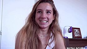 putalocura - follando muy guarro con la jovencita cachonda elisa sol despues de una charla, rough and wet