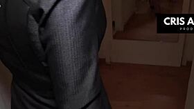 kyara nyx and cris angelo piss after passionate work sex