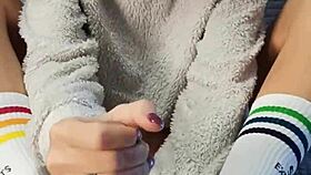 Dirty Girl Teases Dick With Socks