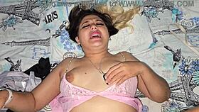 Blonde gets fucked before bed in her pajamas