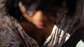 'Want easy access to my wet pussy?' ItsKittyLove asks ItsTheBeast while riding his big cock