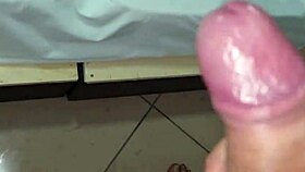 horny guy rips jeans jerks fast huge cock balls ass close up massive cumshot 😈💦