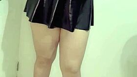 The mexicana latina milf secretary takes off all her clothes. She shows her panties and records her ano and vagina.