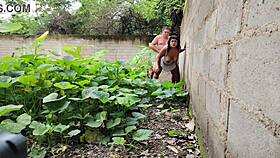 Almost caught fucking Mexican neighbor outdoors