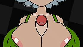 marie from splatoon gets banged in this group parody with big tits