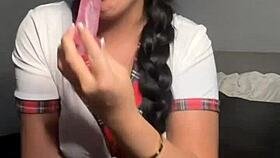 Horny british girl solo toy play