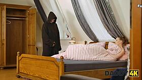 old man seduces young beauty in hardcore sex