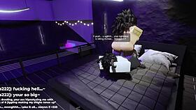 Roblox muscular babe loves when I struggle under her weight