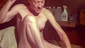 exciting naked washing machine fun, big tits and masturbation!