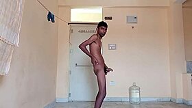 Longest Bathroom Masturbation Cumshot Video