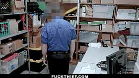 i got caught shopliftin n punished with monster cock in office