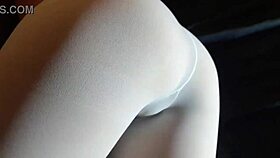 Milf With Big Firm Ass In White Pantyhose And Heels?