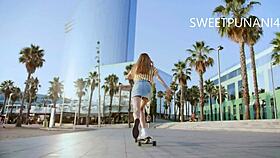 Sweet girl rides my huge cock for the first time please subscribe to red sheer