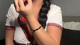 Horny british girl solo toy play