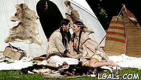 Two girls stare at each other