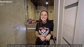 i gave my girlfriend a hot girl for her birthday and we had an amazing threesome