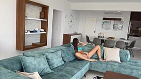 two toys masturbation ends with huge pussy creampie, deepthroat and doggystyle fucking