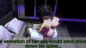 Roblox muscular babe loves when I struggle under her weight