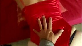 2250 Vert - French Amateur Red Satin Body Suit Satin Lingerie Pussy Fucking Dirty Talk
