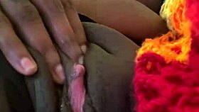 Homemade Ebony Squirt Solo With Dildo