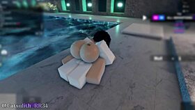 did being alone in the indoor pool with a shy girl turn into rough fuck sex?