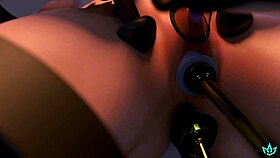 Mercy cums repeatedly before getting knocked up by dominant ai