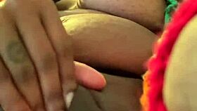 Homemade Ebony Squirt Solo With Dildo