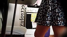 Upskirt friend visits