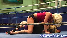 Bigtits European Babe Wrestles A Busty Dyke!