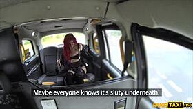 Fetish chick gets ass fucked in backseat