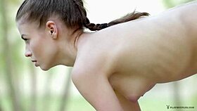 i enjoy hilary c's striptease and jerking off session