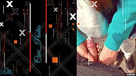 I-I helped my friend cum on wet panties outdoors