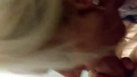 Whore milf sucks friend's big cock